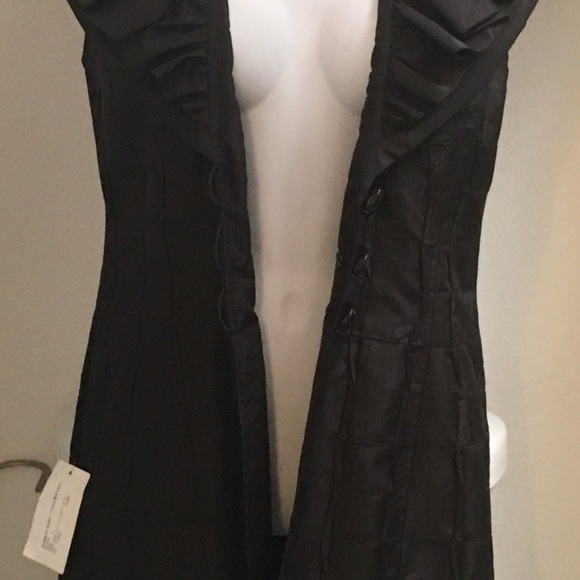 NWT Ready to Wear Silk Taffeta Long Buttoned Vest - Picture 6 of 8